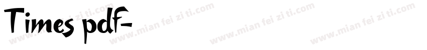 Times pdf字体转换